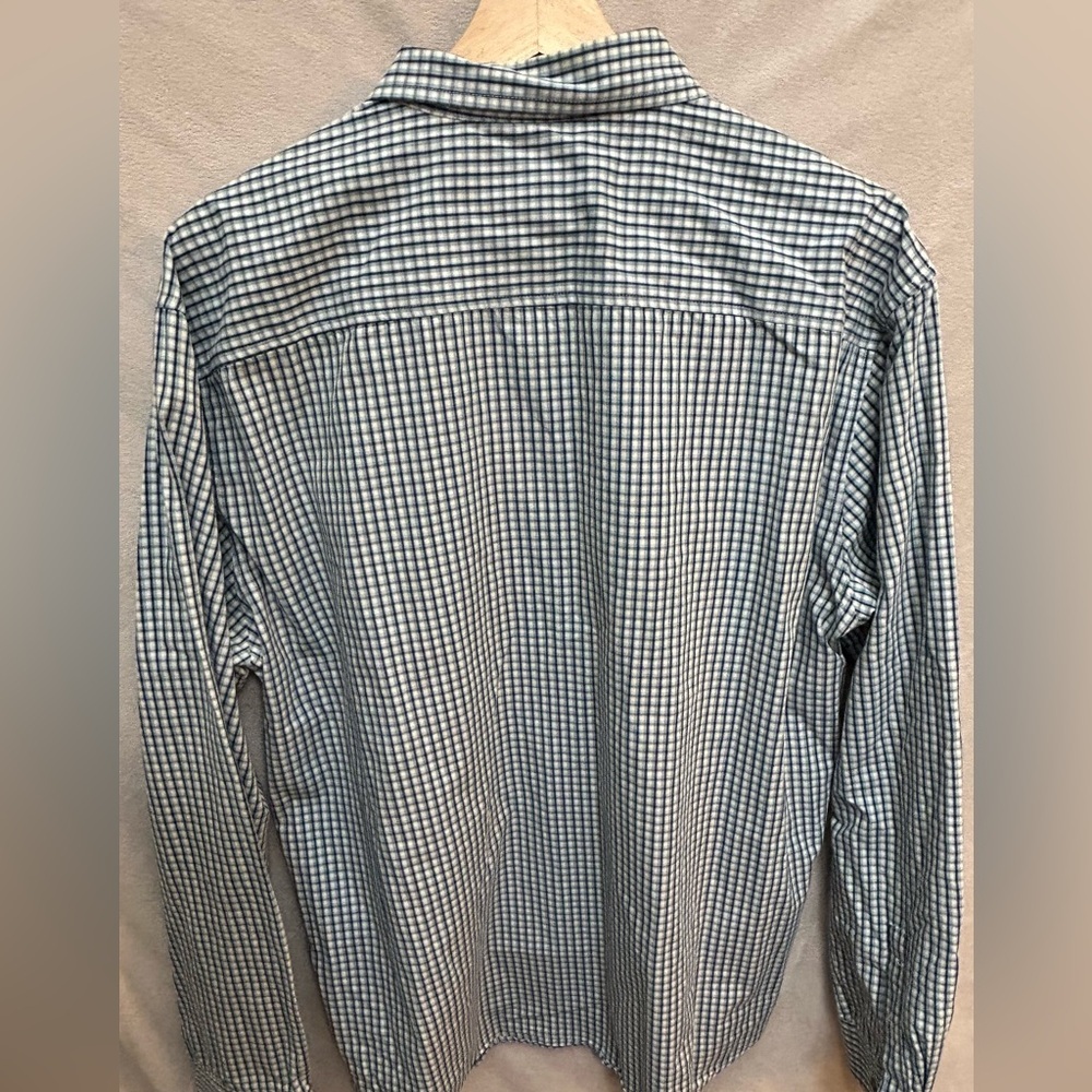 Kenneth Cole Men's Blue and White Checkered Shirt - 100% cotton - Picture 6 of 13